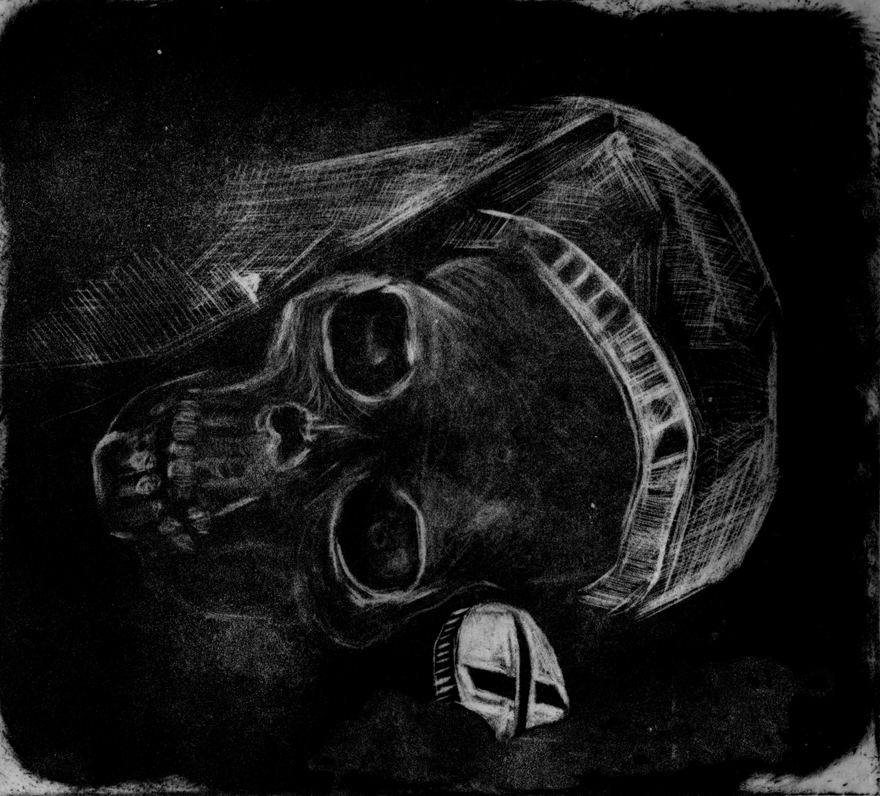 Faraó – Ciro Saurius, gravura em maneira negra